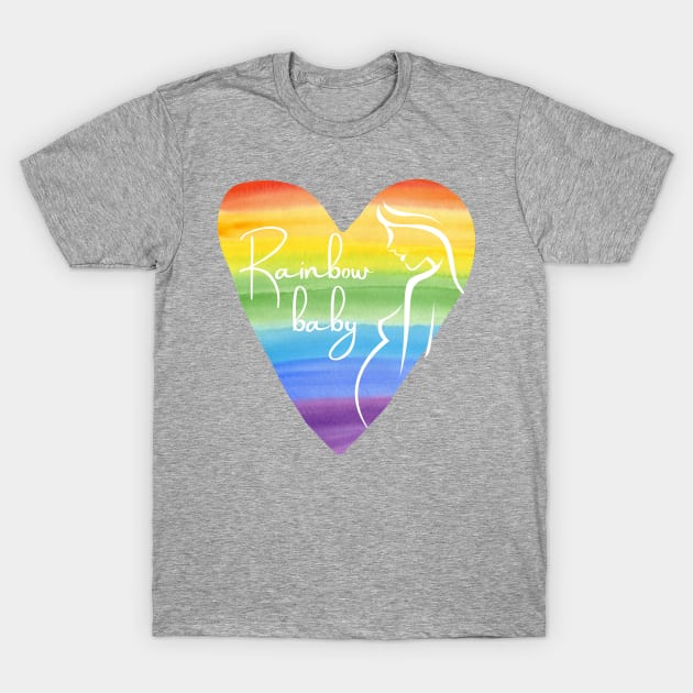 Rainbow Baby Heart T-Shirt by everenglish